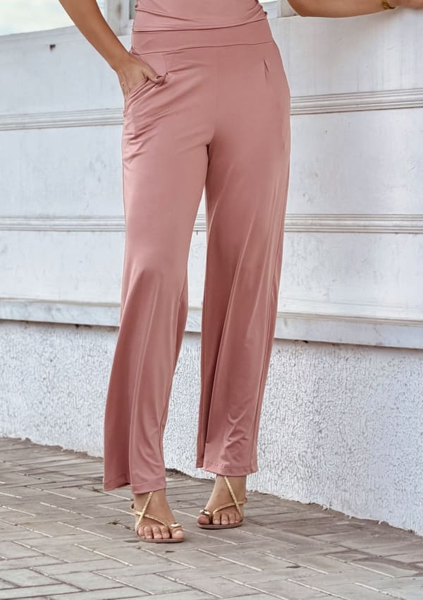 Calça pantalona Rosê - REF. 021