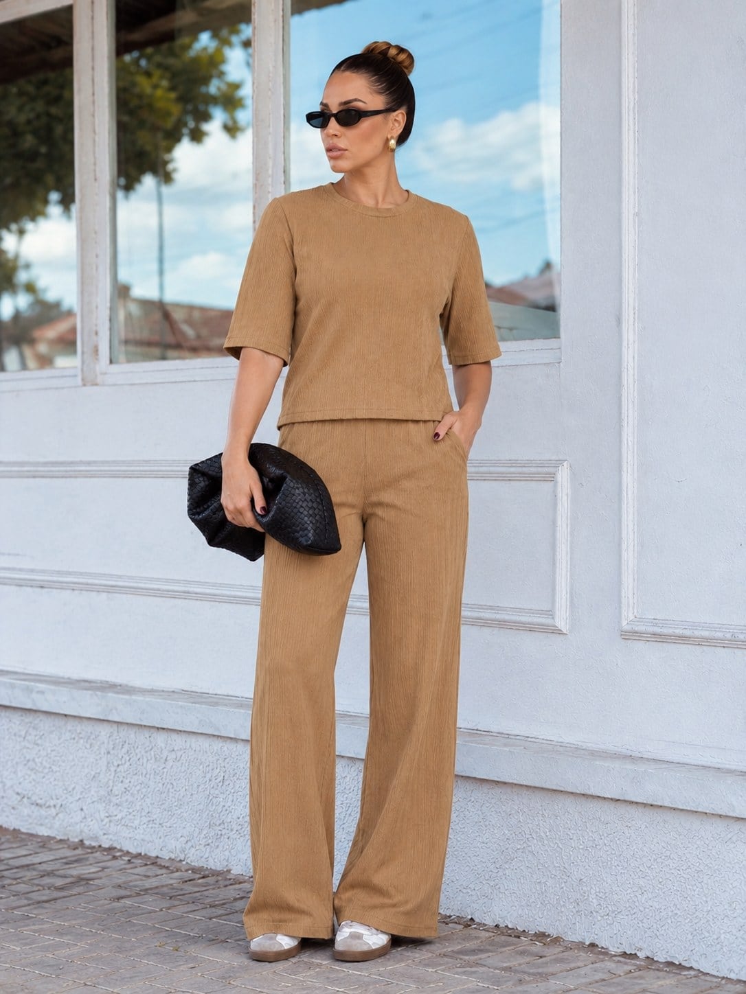 Conjunto Semi Cropped caramelo- REF. 005 — foto 3